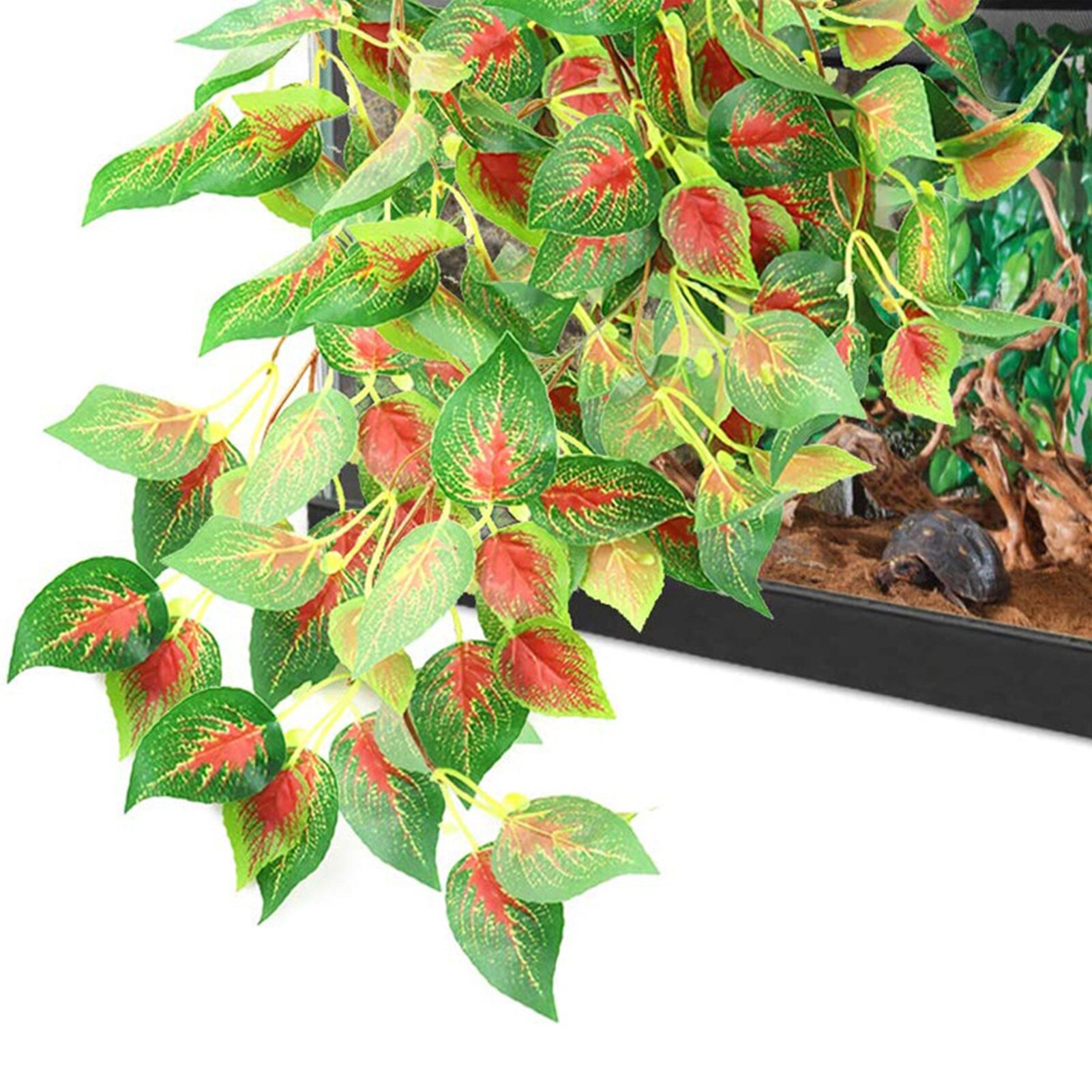 Reptile Plants Terrarium Artificial Silk Reptile Plants With Suction Cups Decoration Of Bearded Dragons Lizards Geckos Ingenious