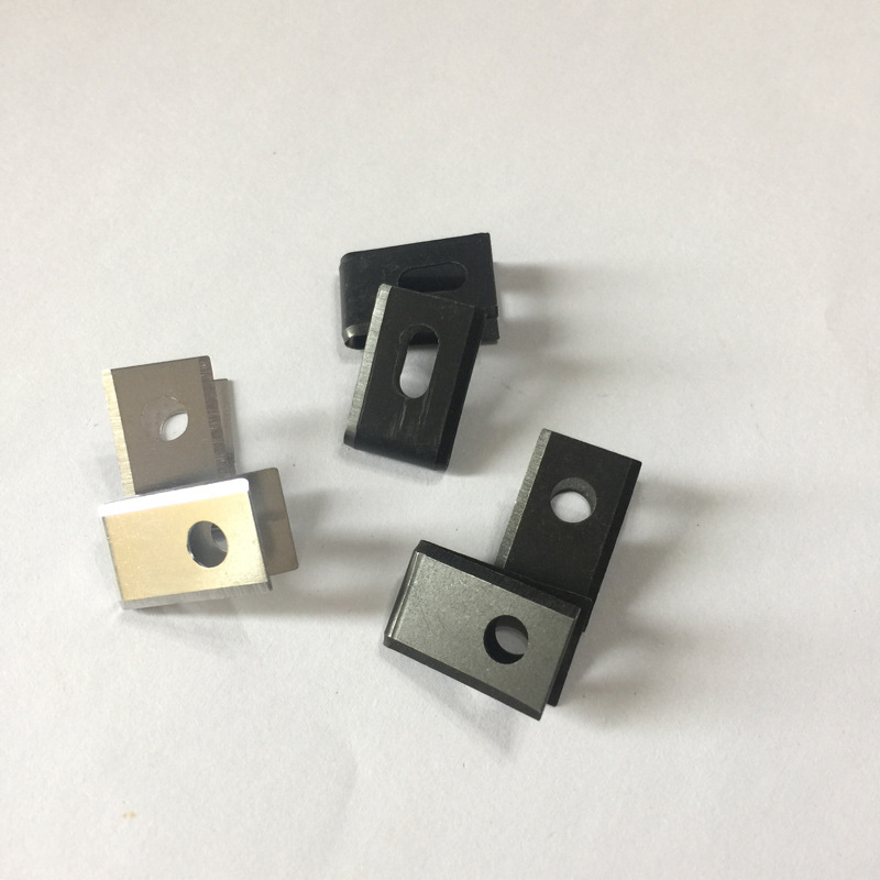 10 stk / taske malet sort mat pvc gulv vinyl svejsning rillede u knive 20 x 10mm rustfrit stål klinge slidset kniv hardware værktøj: Default Title