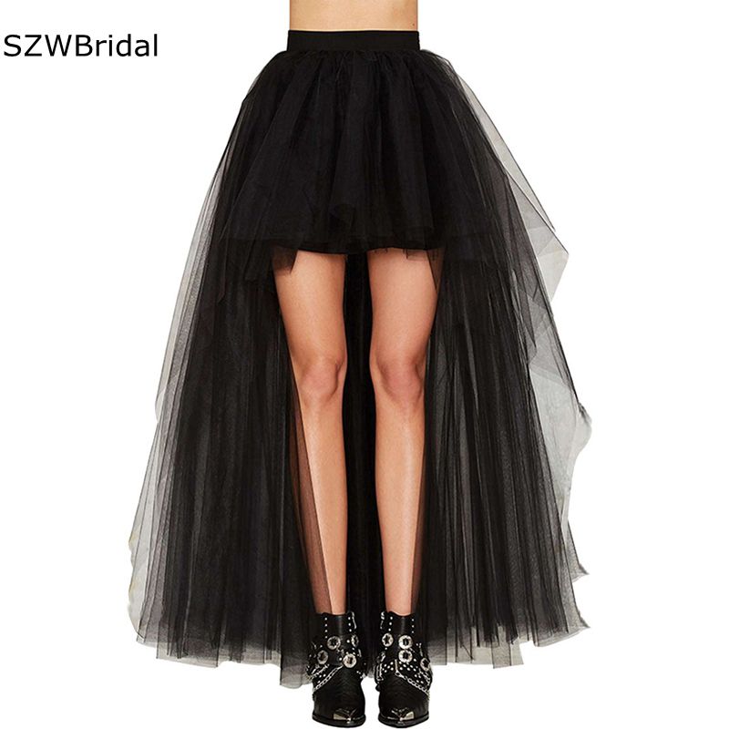 Jupe Lolita noire en Tulle, , jupon sous-jupe, Tutu, Sexy,