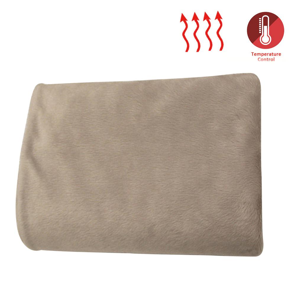 100*60cm 12V Car Heating Blanket Comfortable Electric Warm Blanket For Home Cars RVs Cold Weather Traveling: Beige