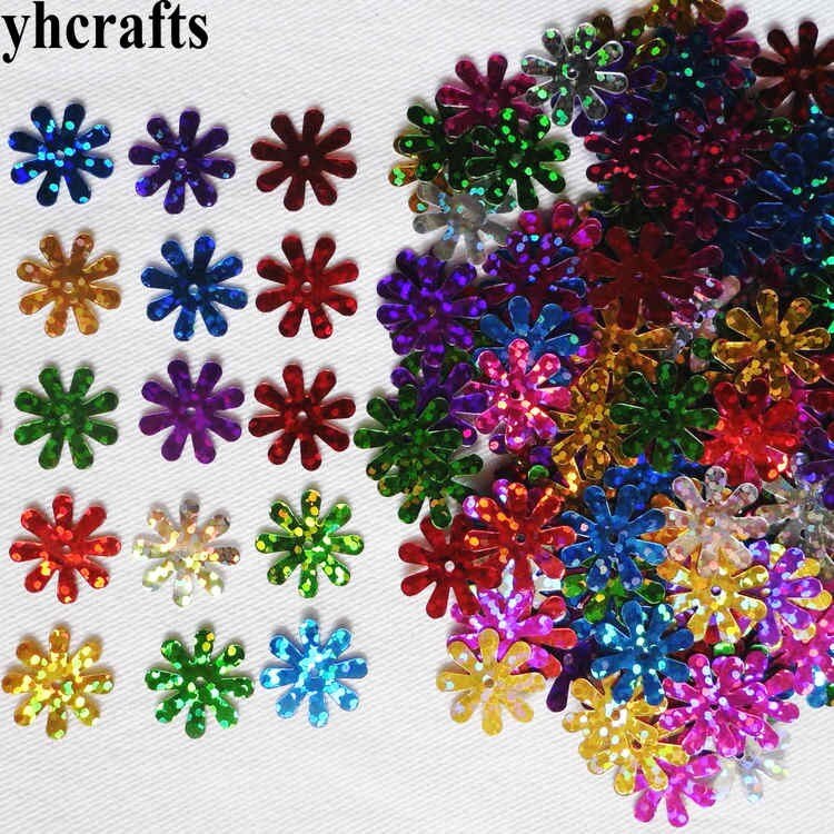 20gram/Lot.15 different shape flower sequins Craft material Kindergarten arts and crafts DIY toys beads toys