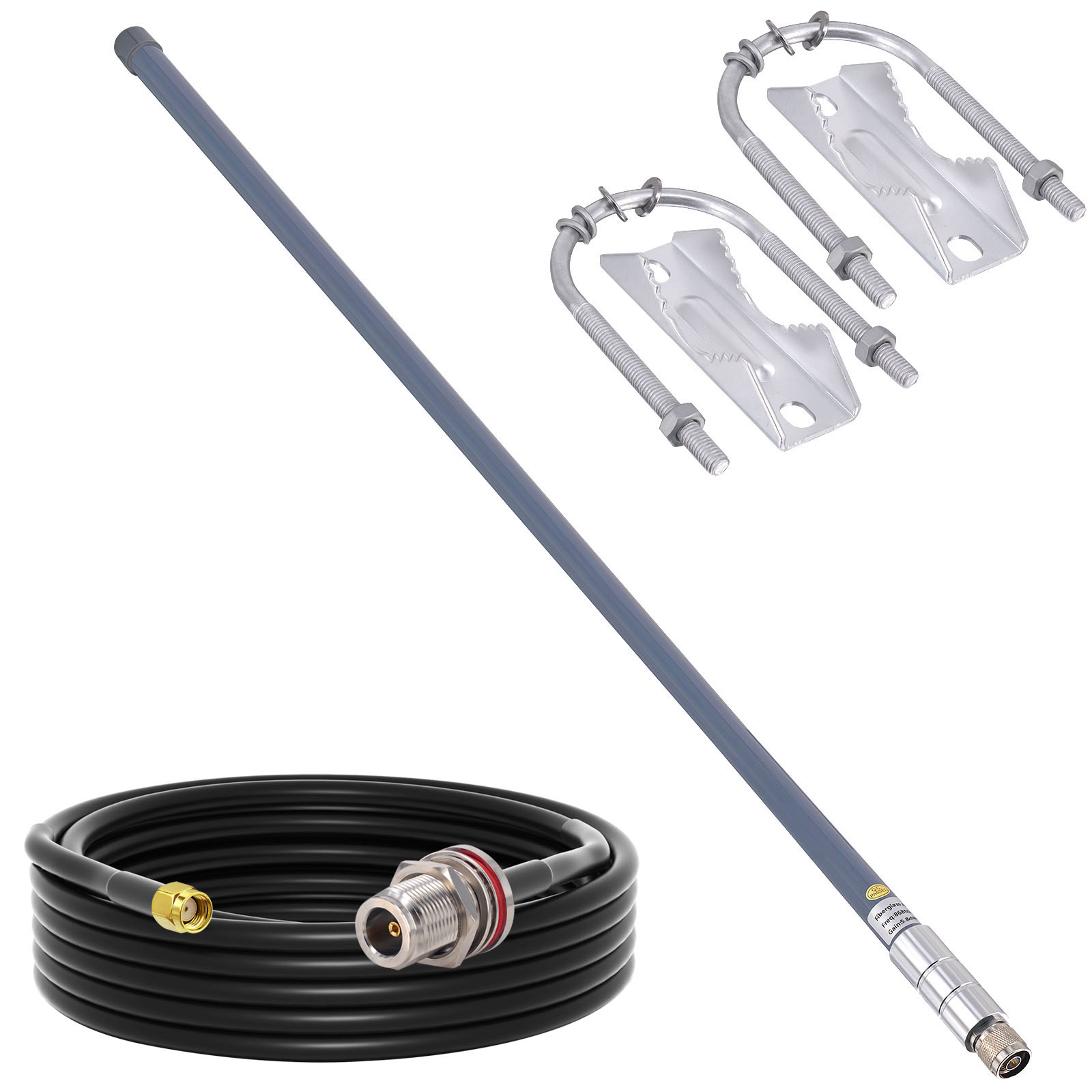 868MHz LoRa Antenna 5.8dBi Outdoor Fiberglass Aerial Omni-Directional Antenna FRP Antenna with N-type Male plug