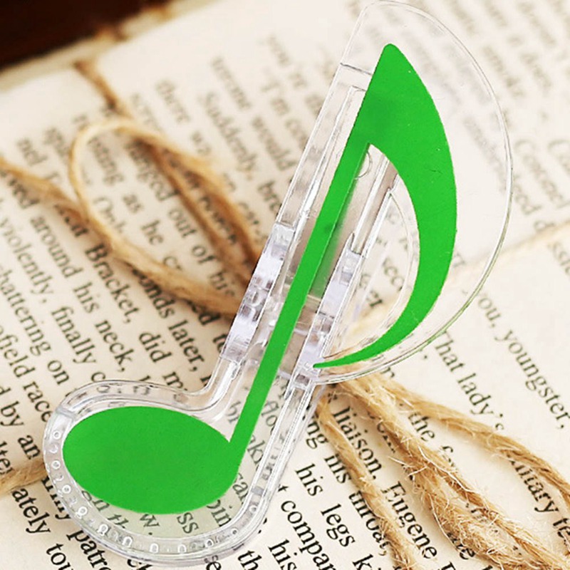 Clips musicales para notas Página de Libro Clips Kawaii, carpeta de papelería, Clip para fotos, notas de billetes, Clip de papel con letras, novedad