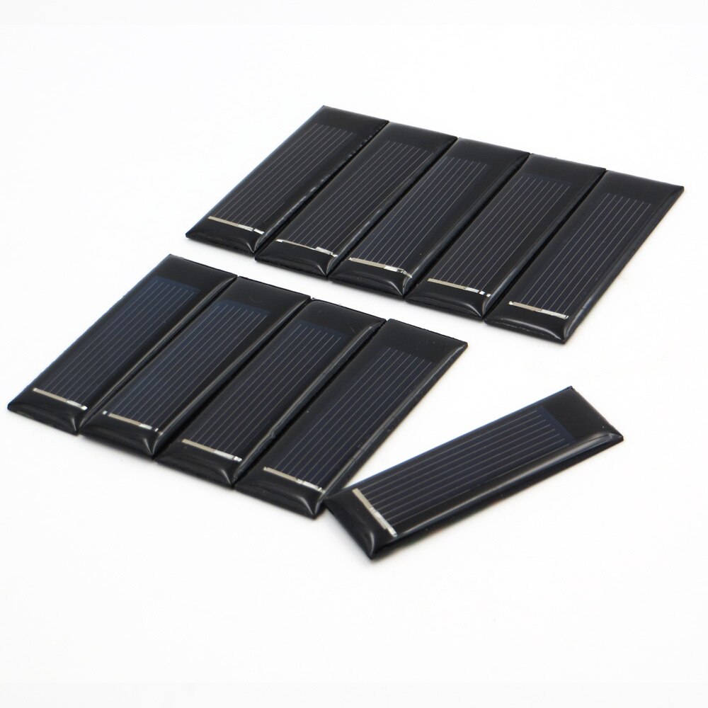 10pcs /lot Poly Panel Solar Standard Epoxy Polycrystalline Silicon 0.5V 100mA DIY Battery Power Charge Module Solar Cell toy
