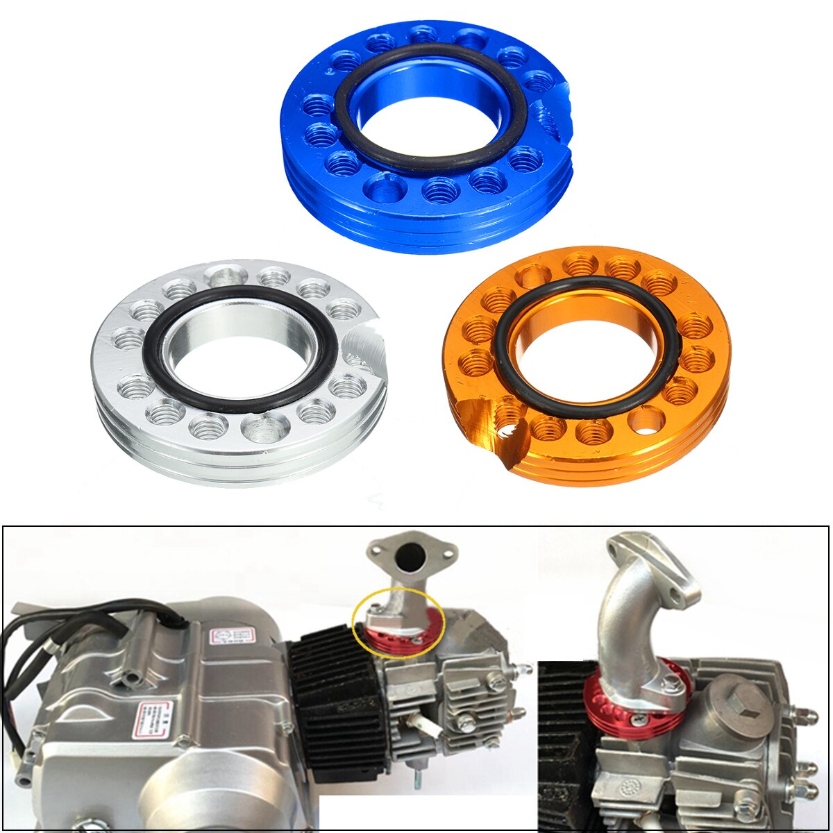 28mm CNC Carb Adjuster Carburetor Inlet Manifold Spinner Plate for Pit Dirt Bike ATV 90cc 110cc 125cc