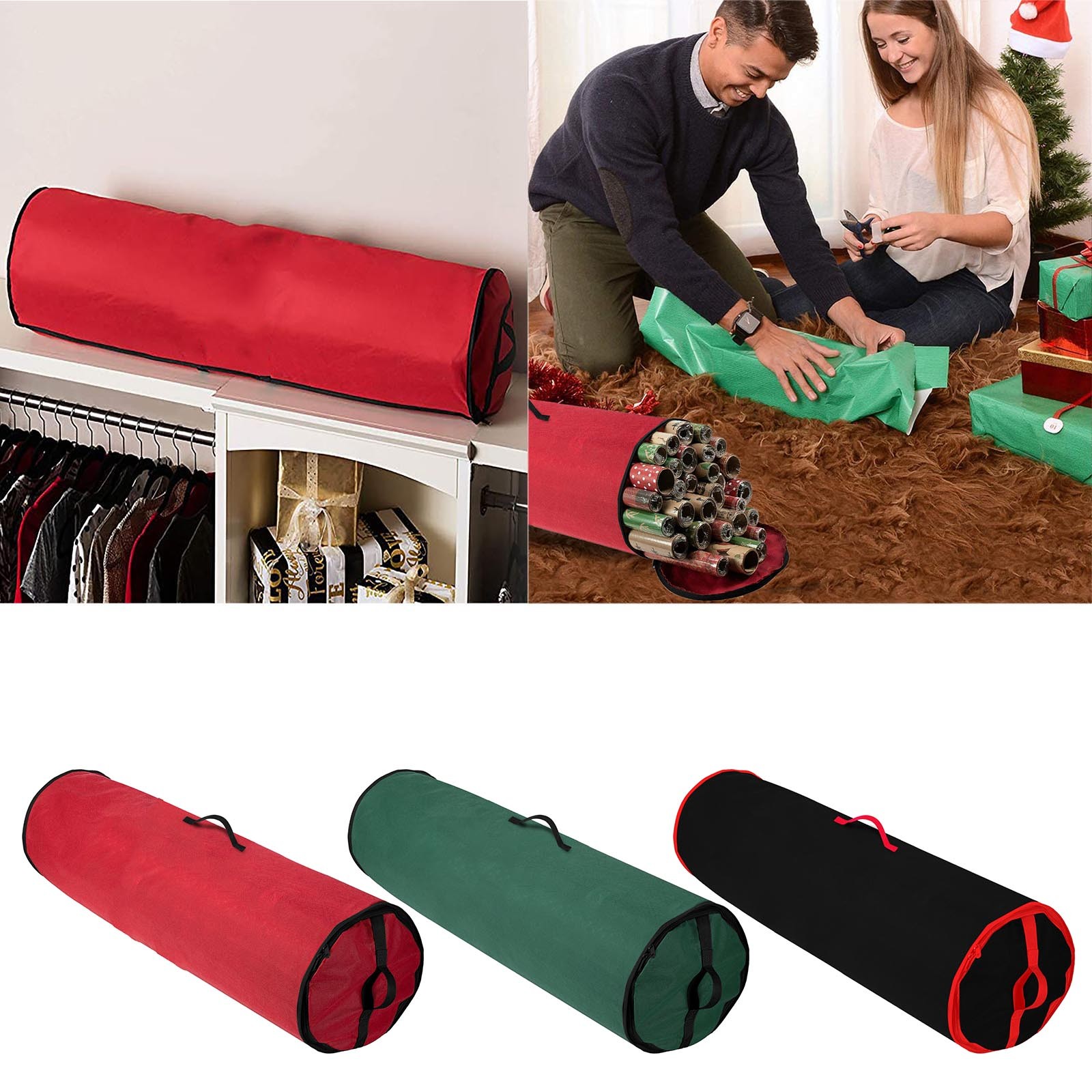 Wrapping Paper Storage Bag Waterproof Rugged Durable Wrap Rolls Storage Container Outdoor Large Storage Bag C04