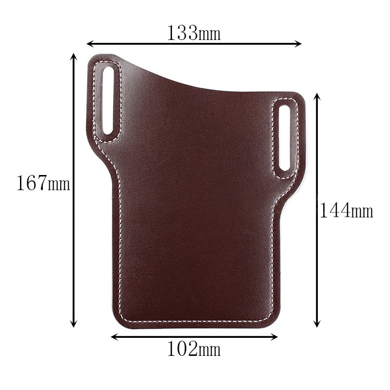 Bolsa de cintura para hombre Accesorios de cuero bolsa teléfono cartera teléfono móvil bucle funda con cubierta cinturón
