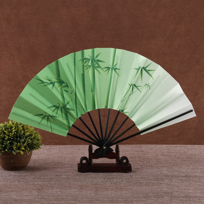 Rijst Papier Bakken Lak Side Bot Eetstokjes Fan Gedrukt Pocket Fan Woondecoratie Patroon Dans Handheld Fan: color20