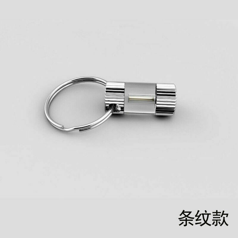 Stainless Steel Keychain Pendant Tritium Tube Signal Light Knife Bead Necklace: Stripes / White