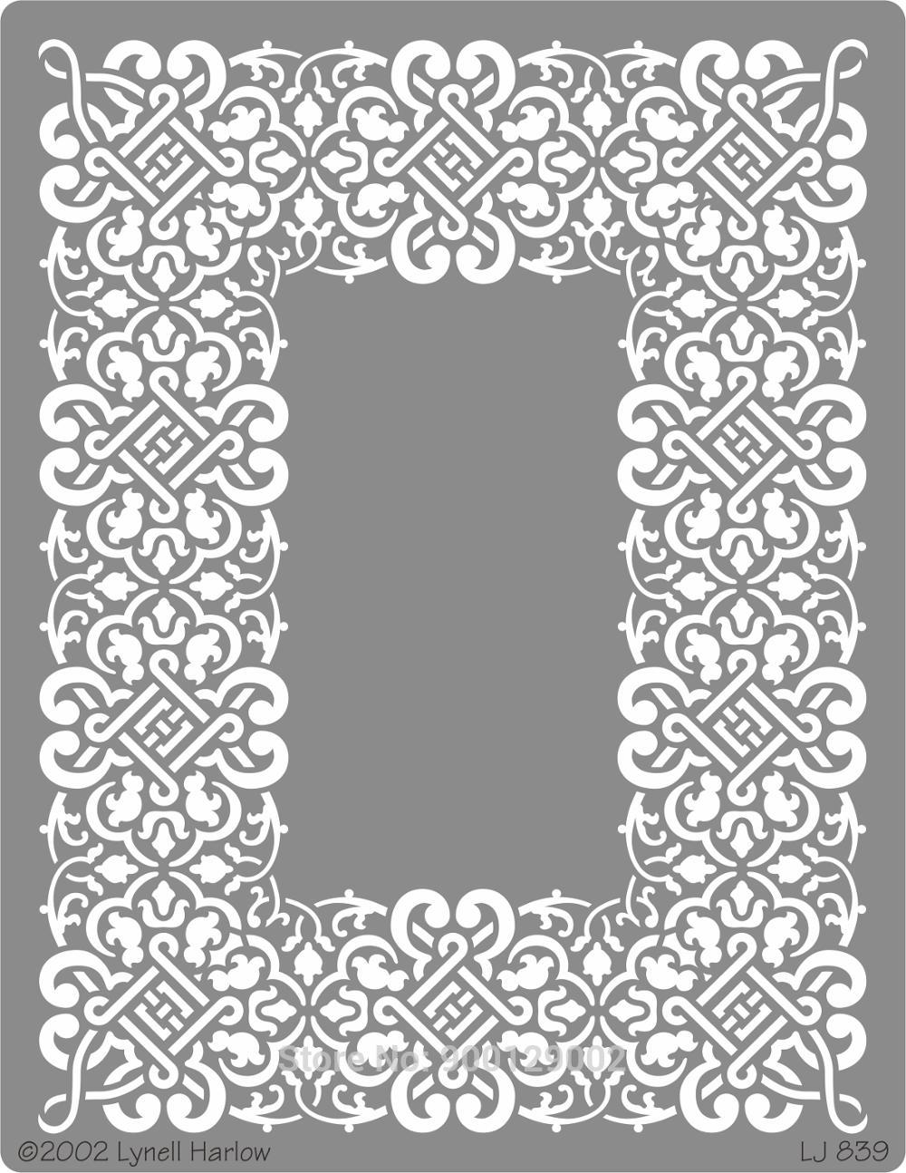Dreamweaver stencil embossing metal stencil LJ 839 Lace rectangle