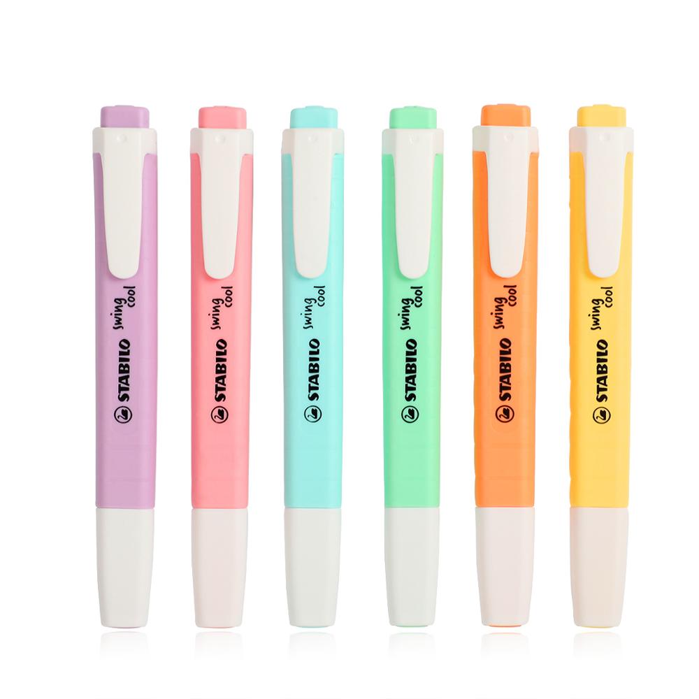 Ulife 6pcs/set Highlighter Pen Pastel Marker Watercolor Highlighters Art Stationary I.17347931 - View #4