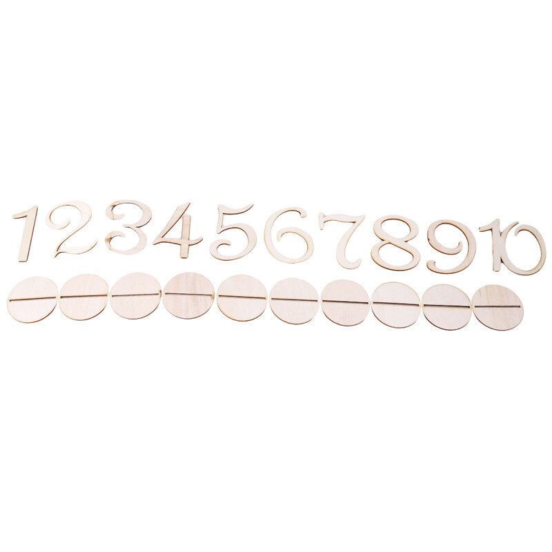 1Pack Anzahl 1-10 Ort Halter Tisch Anzahl Abbildung Karte Holz Hochzeit Party Digitale Sitz Dekoration