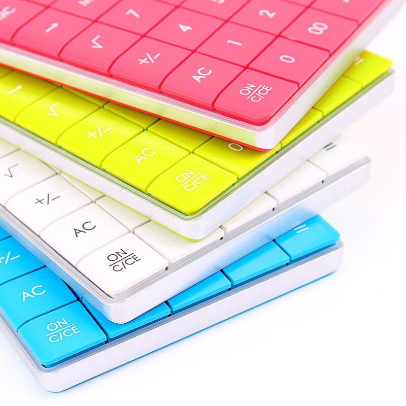 Deli calculator candy color office solar mini student financial special computer