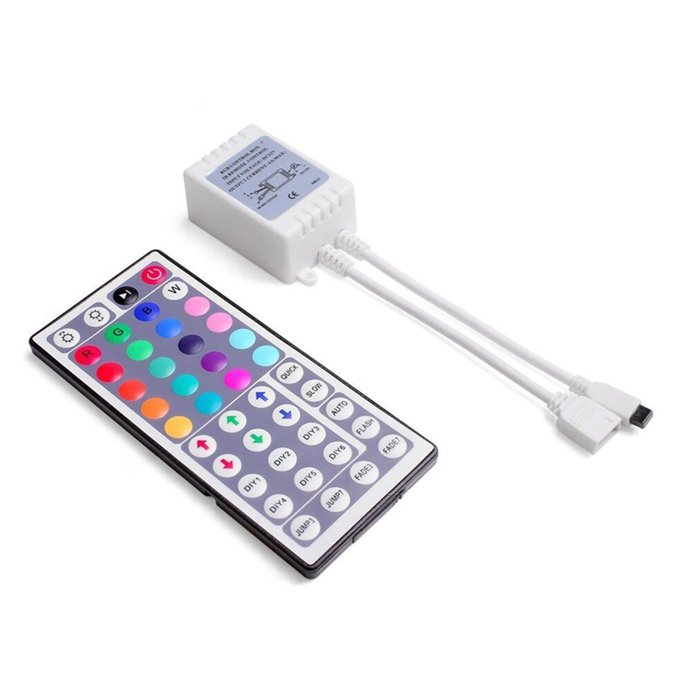 12V 3/10/11/17/20/24/44 Key Controller Mini IR RF Remote RGB Single Color LED RGB Controller For 3528 5050 LED Strip Controller: 44Key RGB IR