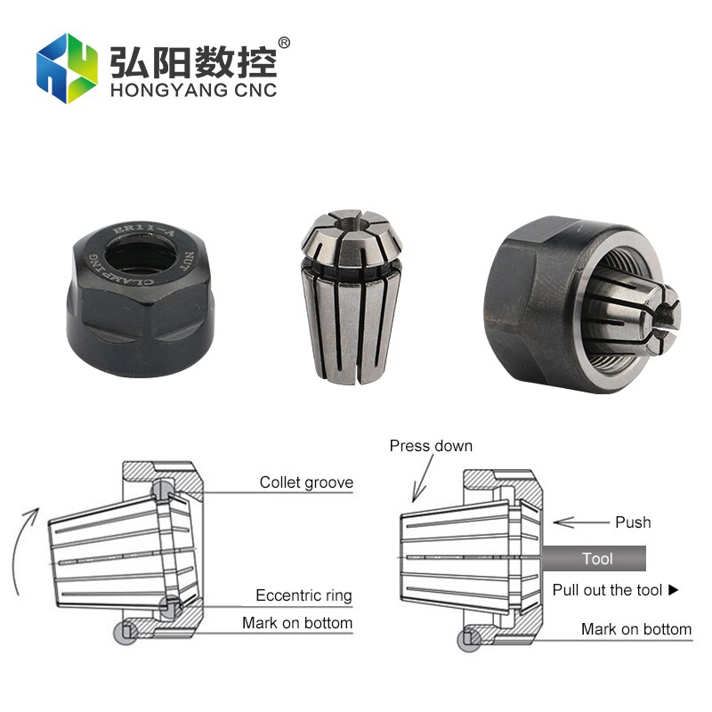 ER11 ER16 ER20 ER25 ER32 CNC Router Engraving Collet Clamping Hex Nut,For CNC Lathe Milling Collets Chuck Holder