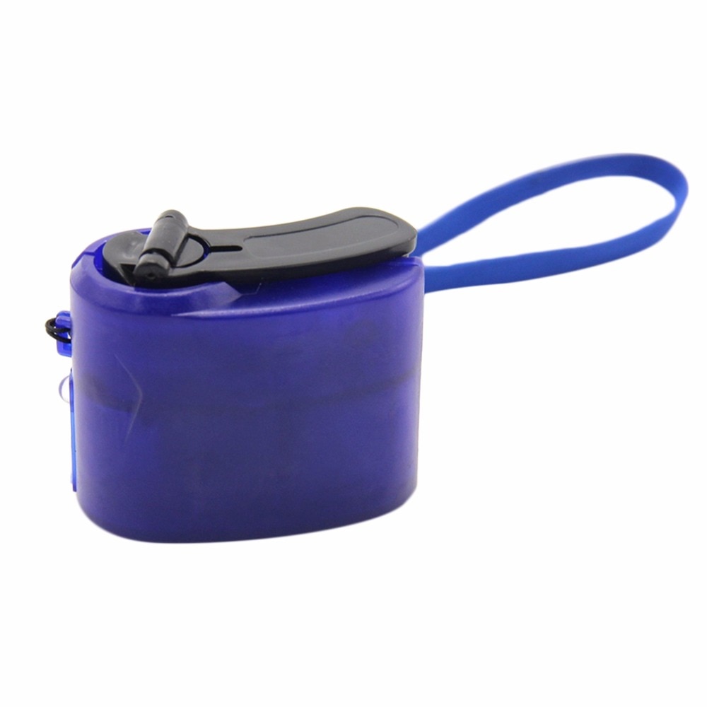 USB Travel Emergency Phone Charger Dynamo Hand Manual Charger Blue