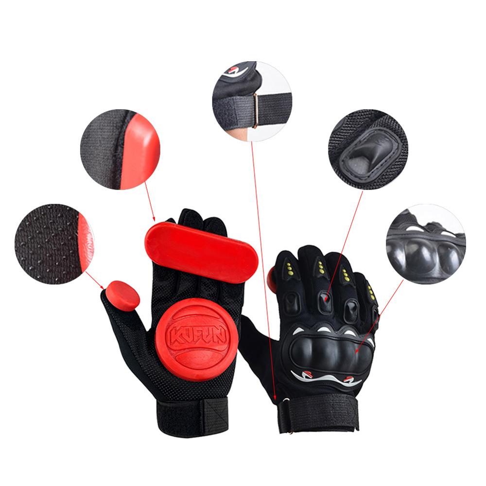 KUFUN Skateboard Handschuhe Downhill Slide Handschuhe Feuer Stein Flint Funken Longboard Handschuhe Schutz Getriebe/Pad Downhill Slide Handschuhe