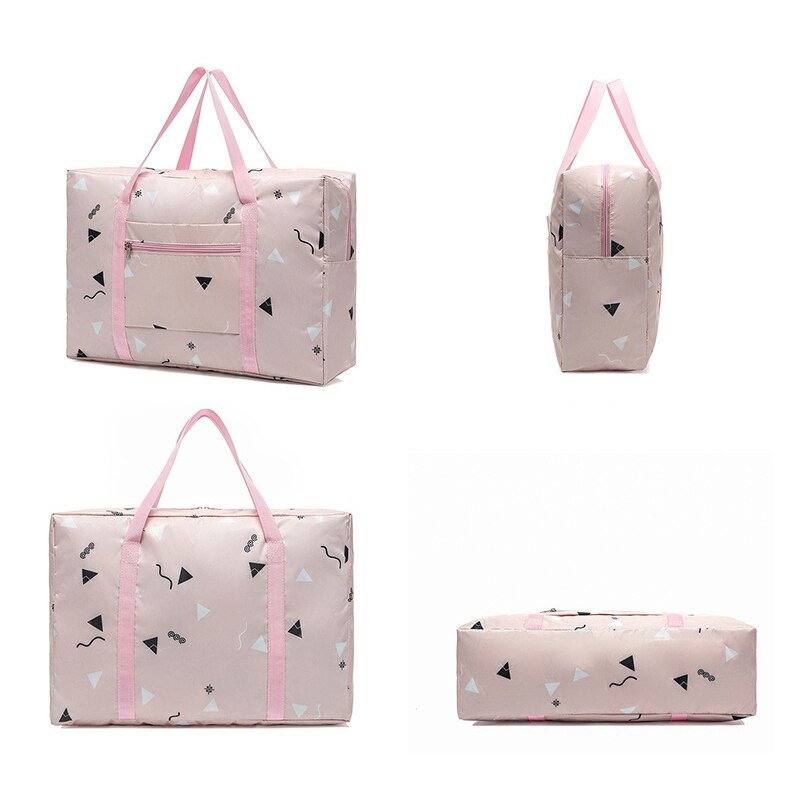 Frauen Tragbare Reisetasche Große Kapazität Faltbare Seesack Reise Veranstalter Gepäck Taschen Leichte Polyester Wochenende Taschen