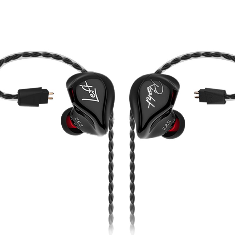 Kz ZS3 1DD Hifi Sport In-Ear Oortelefoon Dynamische Driver Noise Cancelling Headset Met Microfoon Vervanging Kabel AS10 BA10 ES4