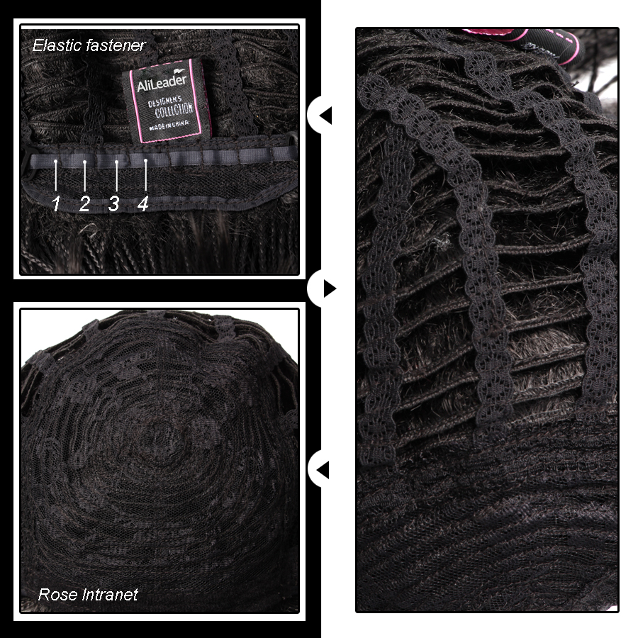 AliLeader-micropeluca trenzada para mujer, pelucas de cabello corto negro, caja trenzada de ganchillo, trenzas, estilo Bob, pelucas sintéticas para verano