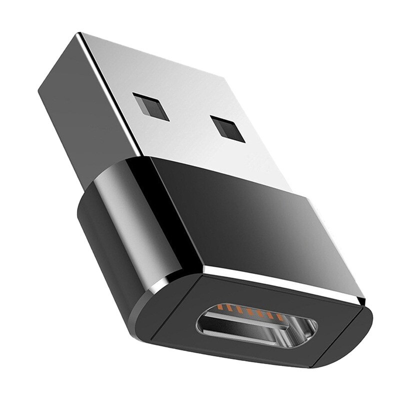 Usb type-c kabler omformere til iphone 12 oplader adapter stik til apple iphone 13 pro bærbar smartphone opladningsadapter: Sort