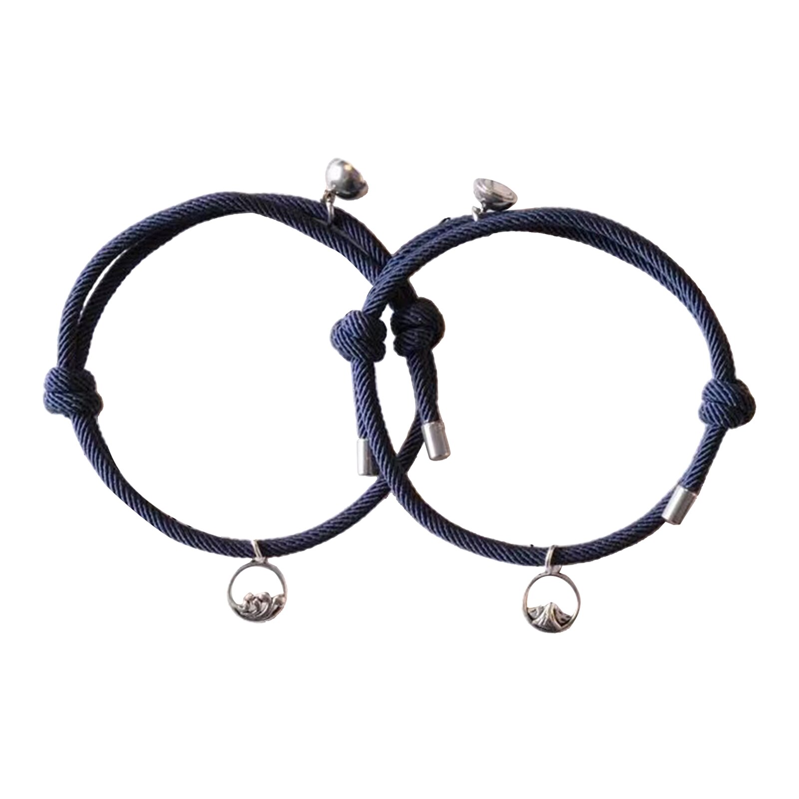 Ein Paar Liebhaber Passenden Armbinde Geflochtene Magnetische Abstand Armbinde für Frauen und Männer, Größe ist geeignet für sterben meisten menschen: 2