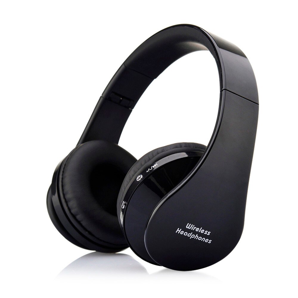 Bluetooth earhones trådløse stereohovedtelefoner bluetooth 4.1 headset over øret hovedtelefoner til iphone android fone ouvido: Sort