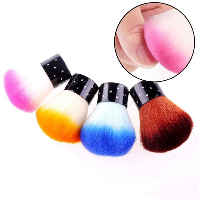 1/2 stuks nagelkunst reinigingskwasten verwijderen stof acryl tekenverfkwast manicure nagels kunst accessoire uv gel polijstkwast