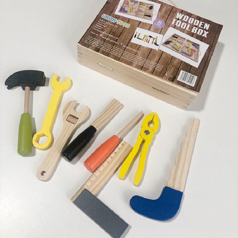 Houten Draagbare Multifunctionele Pretend Play Speelgoed Kinderen Toolbox Reparatie Kit Combinatie Puzzel Speelhuis Demontage Speelgoed