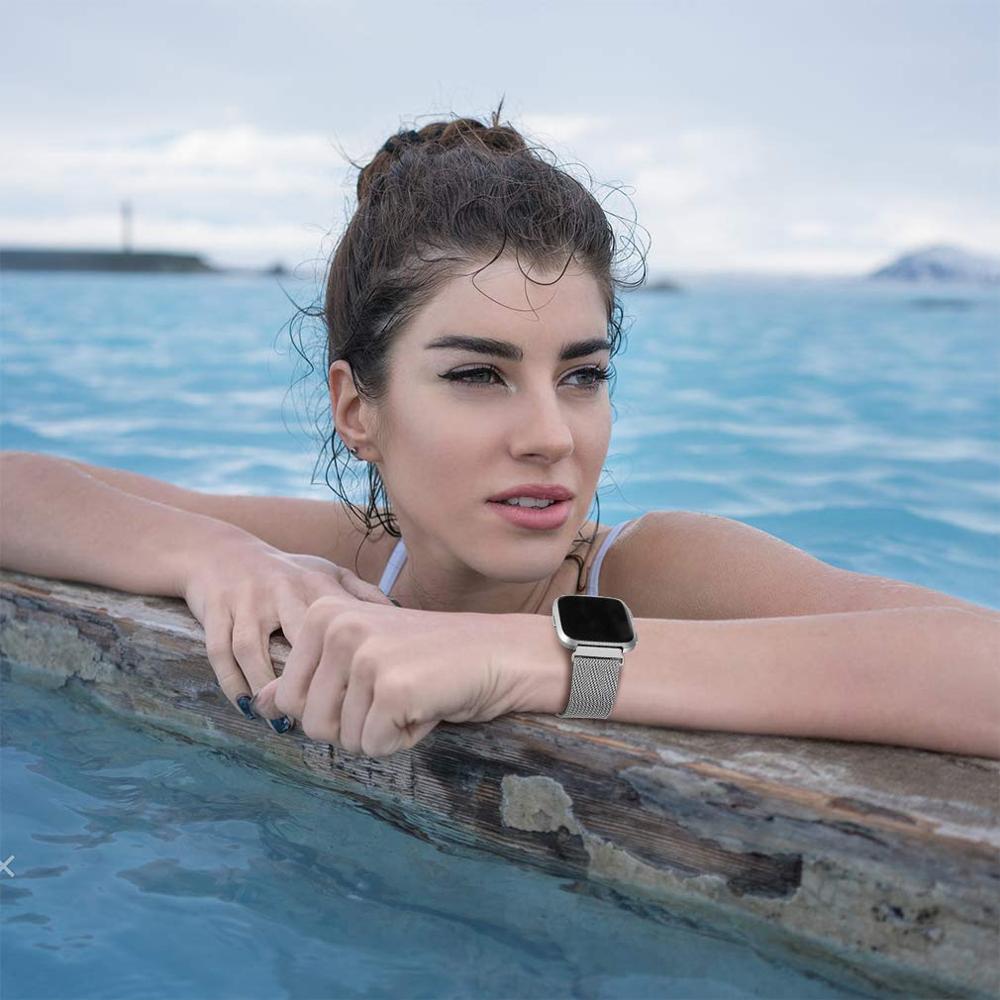 Milanese strap Metal Stainless Steel Band For Fitbit Versa Strap Wrist Bracelet fit bit Lite Verse 2 Band Accessories