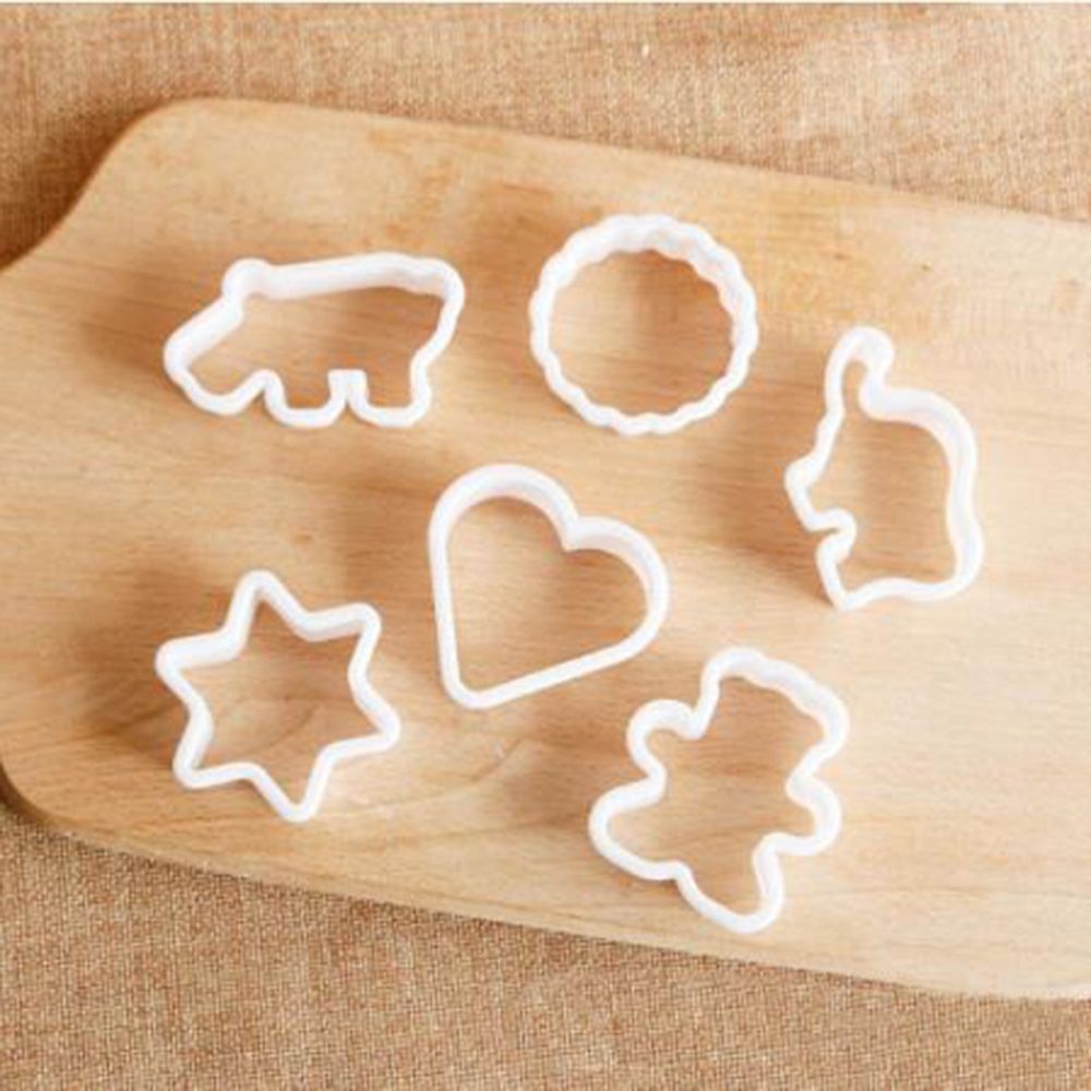 6 stk/sett dyr hjerte form sikkerhet pp kjeks form baketøy baking diy dessert fondant kake dekorere kjøkken kake form: misligholde tittel