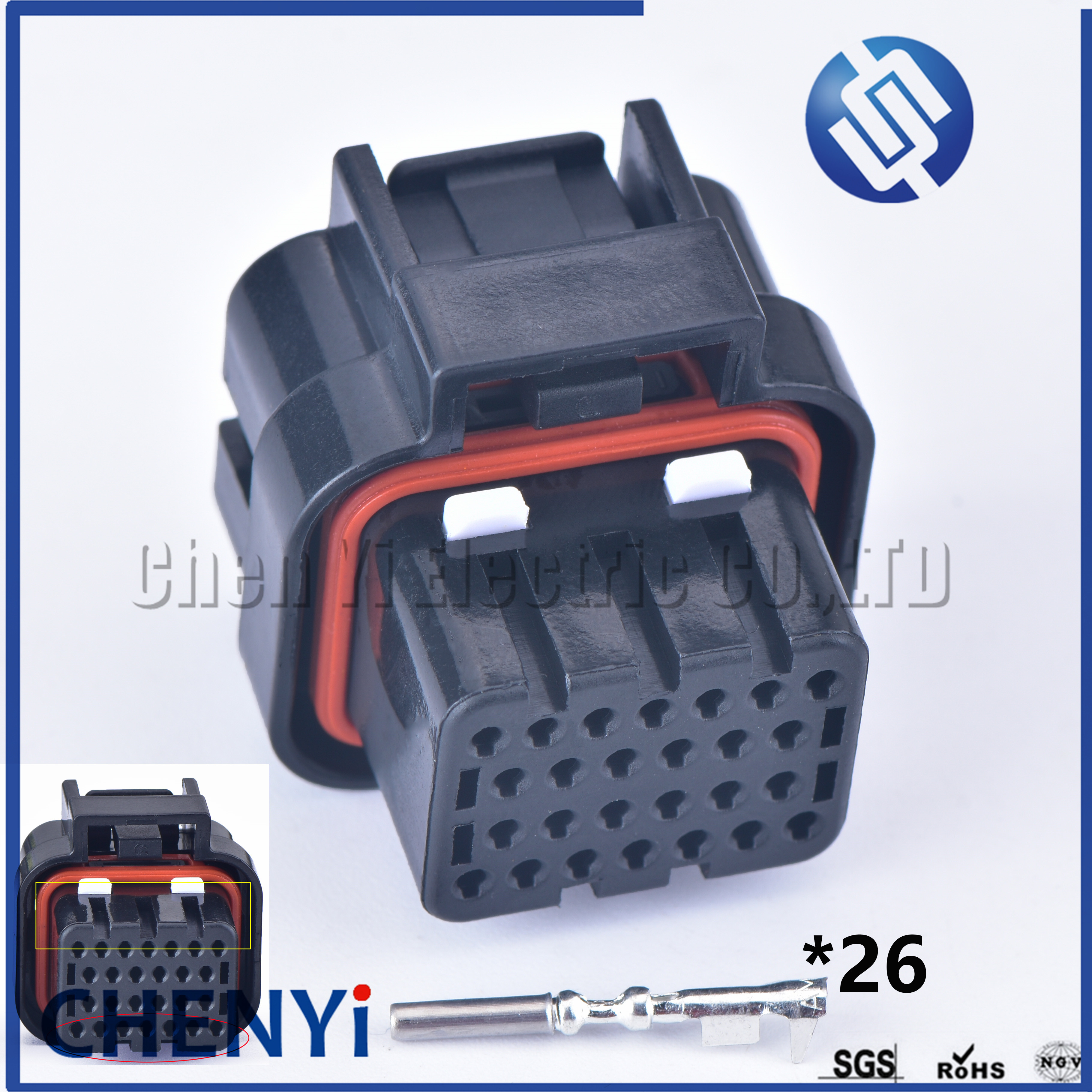 26 pines 3- 1437290 -7 1473416 -1 SUPERSEAL 3/4/5/6 ranuras eléctrico hembra o macho Cable PCB recto a conector de placa enchufe ECU: Lavanda
