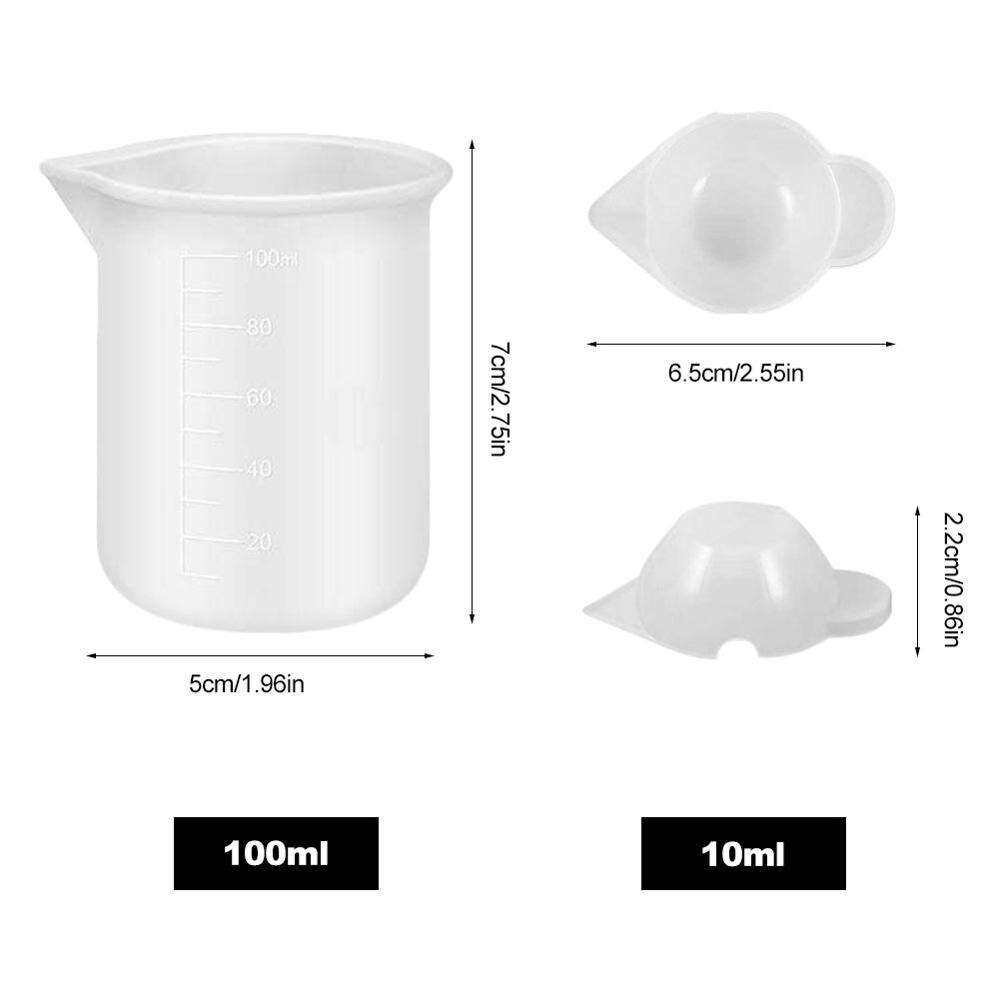 2 stuks maatbekers voor wasgoed, 150 ml, siliconen, herbruikbare