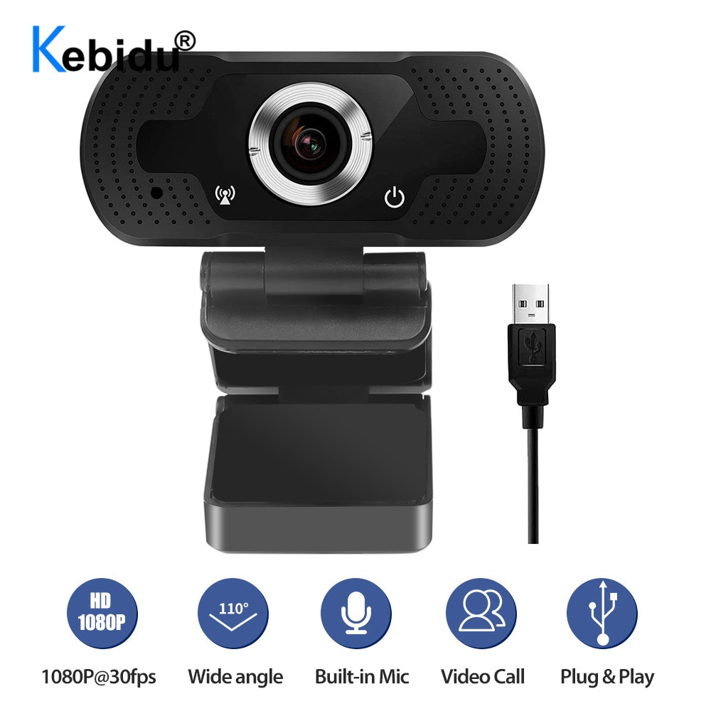 Full Hd 1080P Webcam Usb Met Microfoon Mini Computer Camera Flexibele 1080P 30fps Voor Laptops Desktop Webcam Camera online Onderwijs