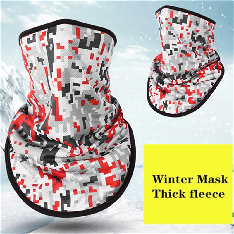Winter Fleece Ski Sjaal. Fietsen Snowboard Apparatuur Bandana Hoofddeksels Masker Nek Driehoek Thicken Warm Vrouwen Mannen Camouflage Slabbetjes