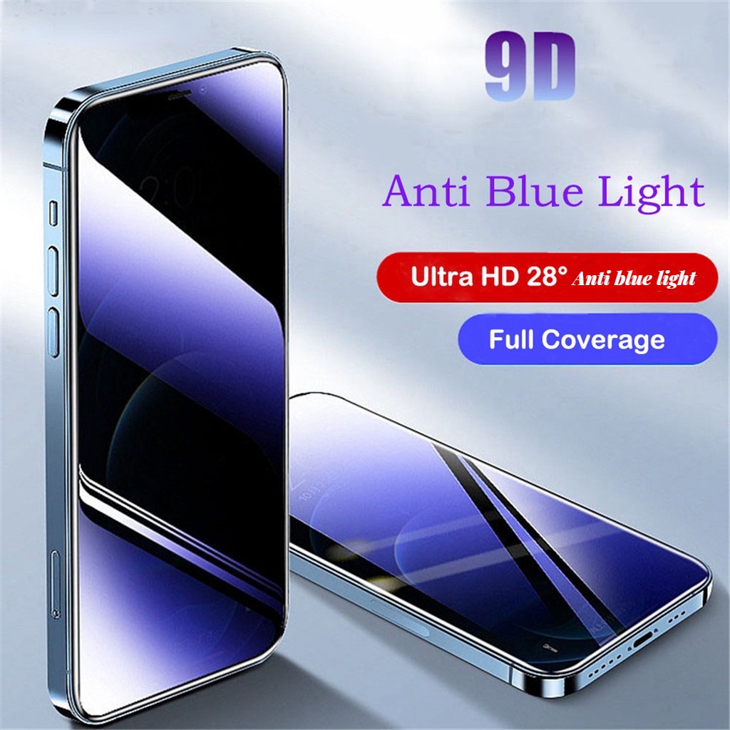 Anti Blue Light Tempered Glass On For iPhone 17 16 15 14 13 12 Mini 11 Pro XS Max SE XR X 8 7 Plus Screen Protector
