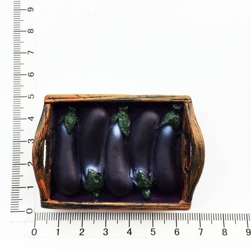 Citron äpple fruktkorg magnet för kylskåp dekor bröd kexkorg söt kylskåp magnet aubergine tomat korg mat magnet: 1