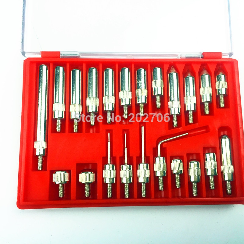 Dial Indicator 22Pcs M2.5 and 4-48 Thread Tip For Dial & Test Indicators Steel Dial Indicator Point Set