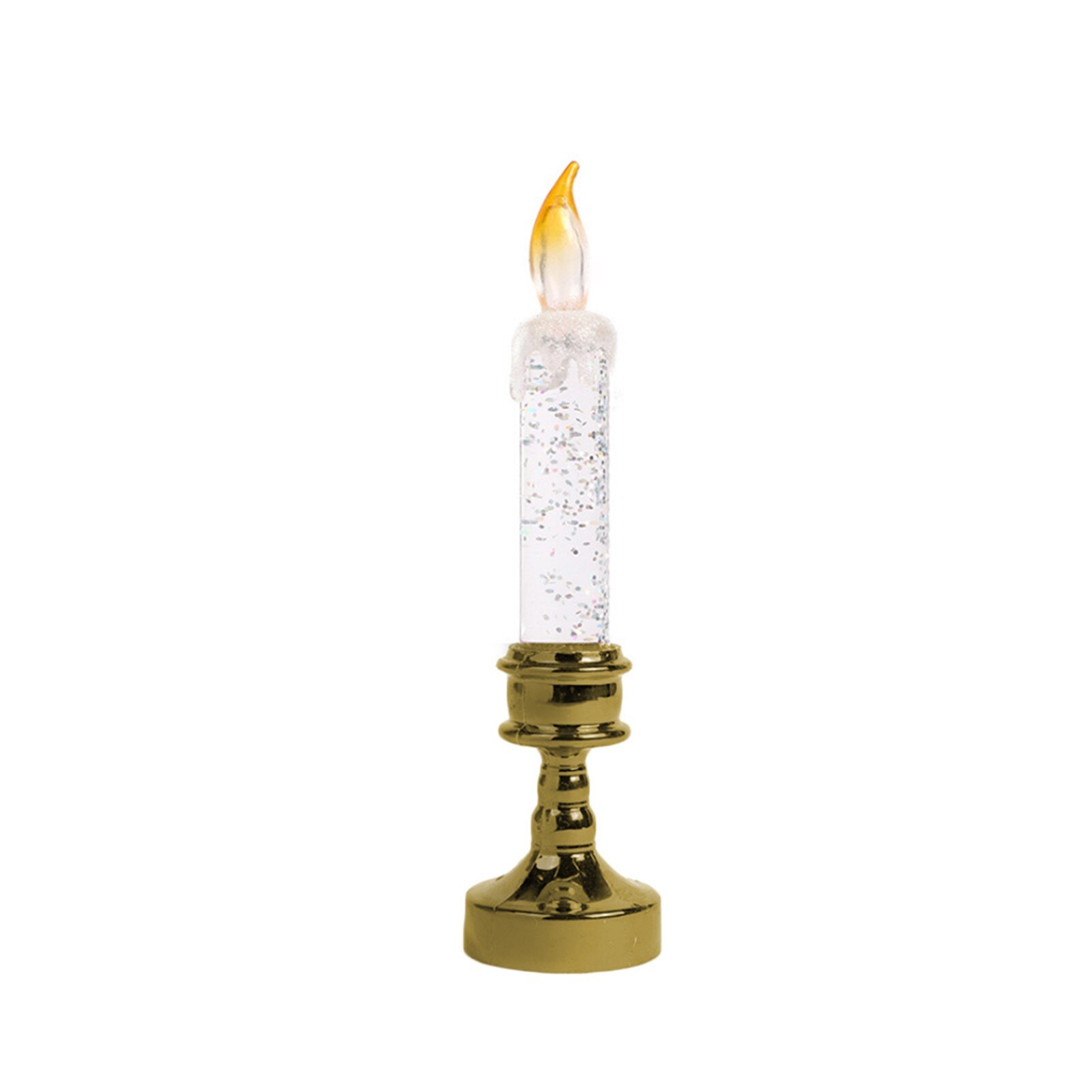 Bougies de noël lumières Festival atmosphère rotative couleur changeante paillettes LED Flameles romantique cristal bougie lumière 30ml: GD