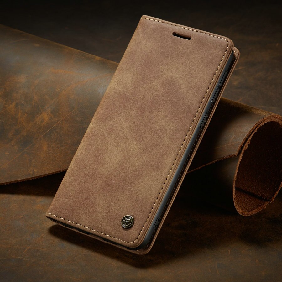 Caseme Voor Samsung M30s Case Flip Luxe Portemonnee Lederen Telefoon Geval Voor Samsung Galaxy M30s M 30S Auto Close magnetische Cover Cases: Brown