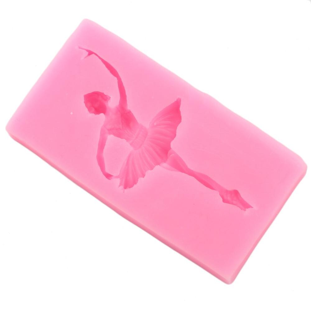 Ballet bailarina molde de silicona DIY chica utensilios para decoración de tortas con fondant arcilla polimérica caramelo Chocolate gumpasta moldes