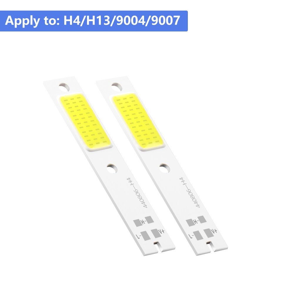 LSlight LED COB Chip 12V Car Headlight Bulbs H1 H3 H4 H7 H11 9004 9005 9006 9007 COB Light Source White for Replace C6: H4 H13 9004 9007