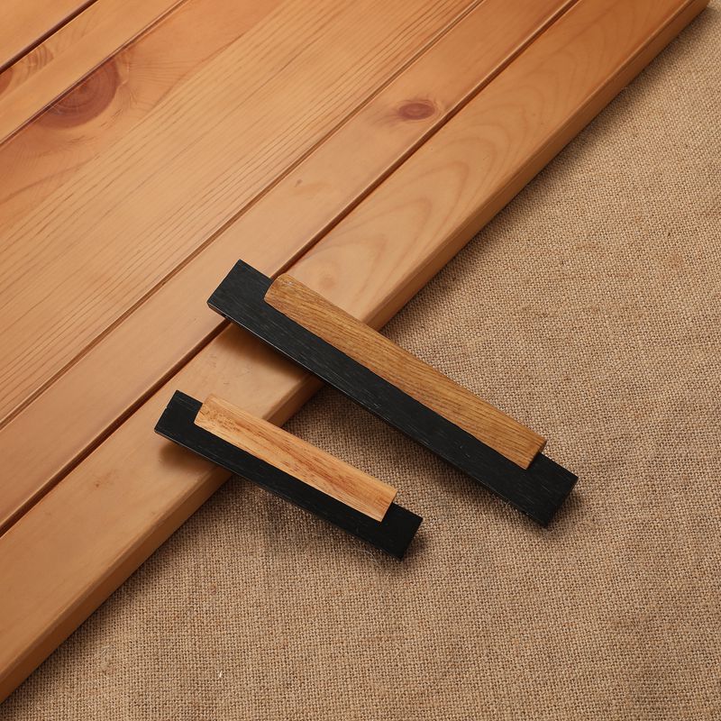 Tiradores de puerta de madera maciza para muebles, pomos de apertura para armarios y cajones, herrajes para cajones, 1/6/10 piezas