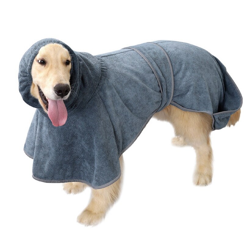 Hond Badjas Super Absorberende Hond Badhanddoek Voor Medium Grote Hond Sneldrogend Microfiber Schoonmaken Hond Badpak Husky Bulldog: XL