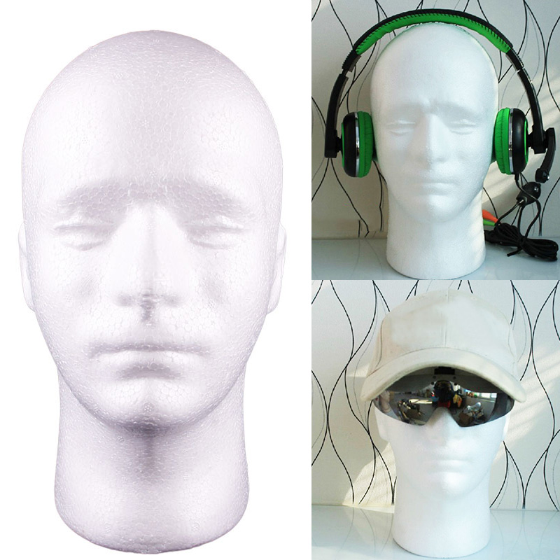 Mannelijke piepschuim mannequin mannequin hoofd model hoed bril display schuim mannequin hoofd model hoed pruik display standaard rek #49625
