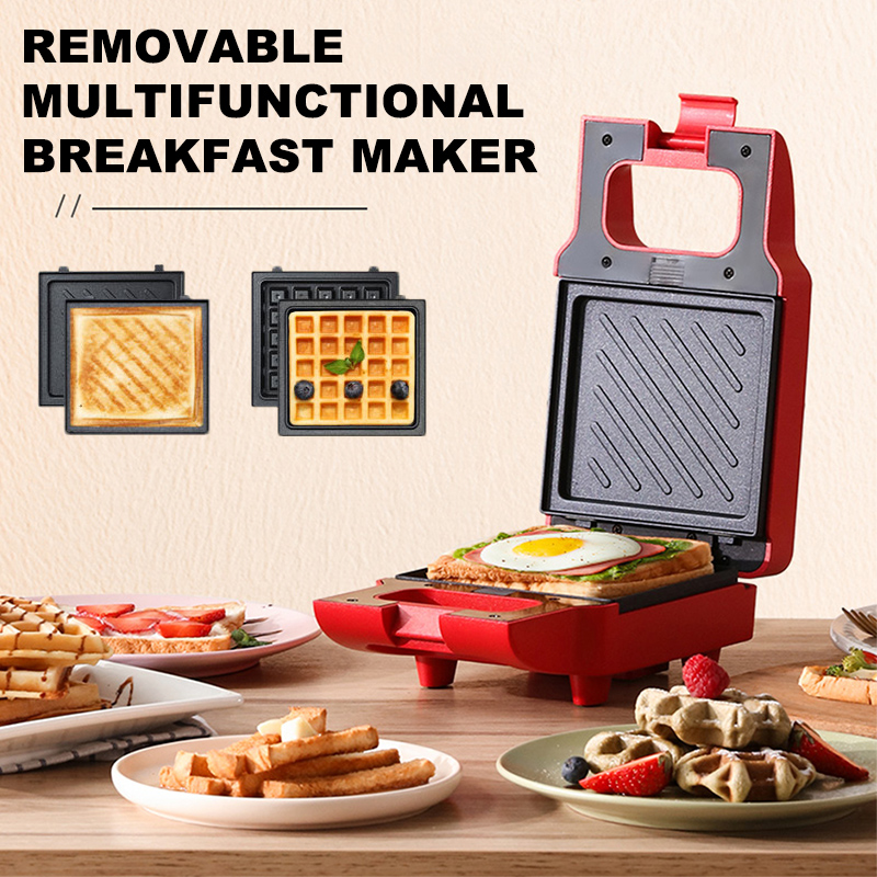 YIDPU Sandwich breakfast machine divine tool household bread machine light food machine waffle multifunctional toaster