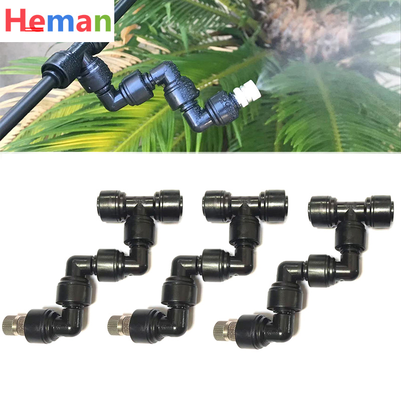 360 Adjustable Fogger Mist Sprinkler Atomizing Misting Nozzle Kit Spray Injector Brass Nozzle