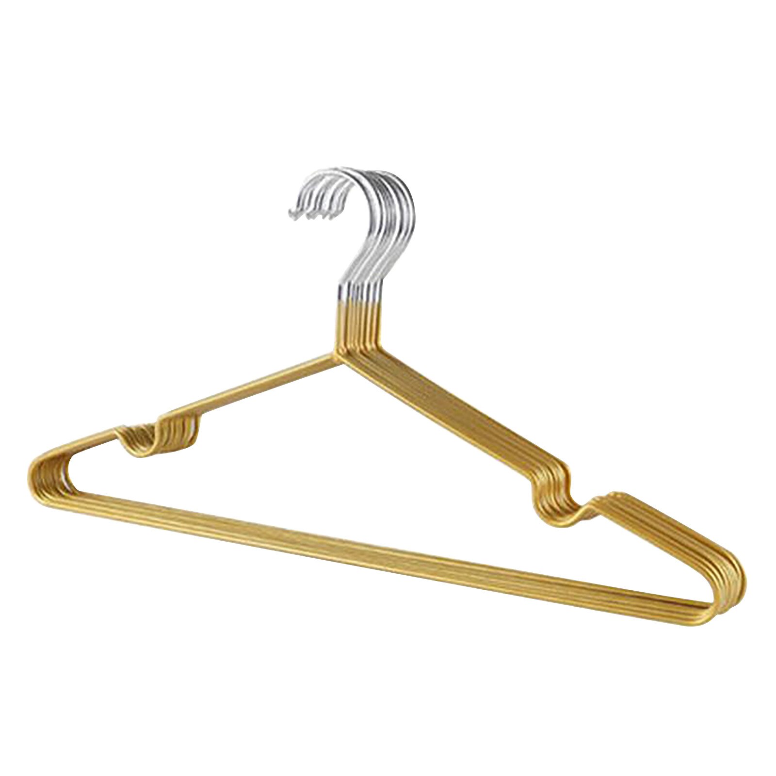 10pcs Non Slip Velvet Hangers Multi-functional Clothes Hanger Space Saving Rack For Home Metal Stainless Steel Clothes Hanger: F