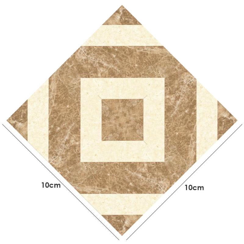 10 piezas 3D piso azulejo Diagonal pared pegatina cuadrado Vintage patrón baño cocina impermeable arte decoración cartel: A