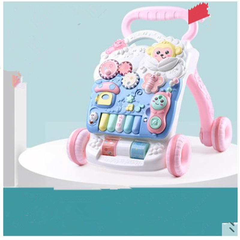 Baby walker vogn anti-o ben anti-rollover multifunktionel 1 baby legetøj gå artefakt hjælpe pige